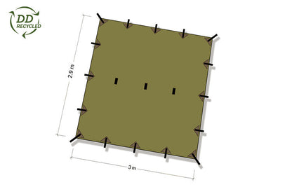 DD Recycled - Tarp 3 - Olive Drab