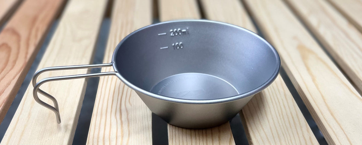 Titanium Sierra Cup Embossed 260（チタン シェラカップ エンボス260）